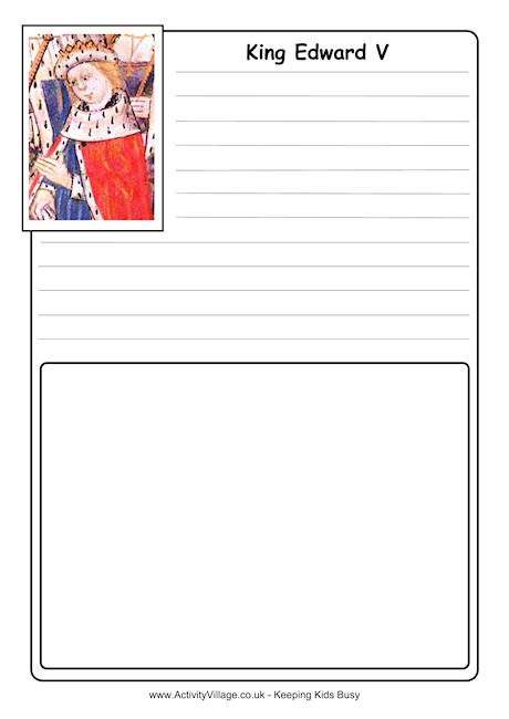 Edward V notebooking page