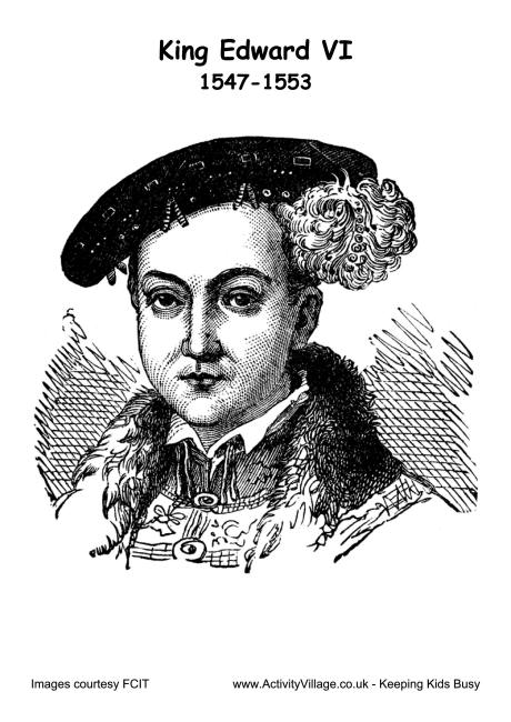 Edward VI colouring page