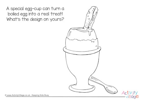 Egg Cup Doodle Page