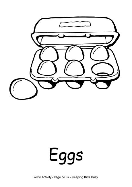 Eggs colouring page