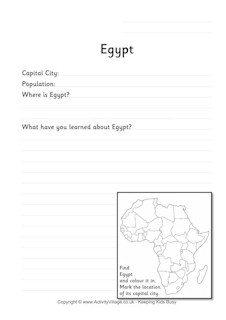 Egypt Worksheets