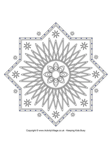 Eid design colouring page 1