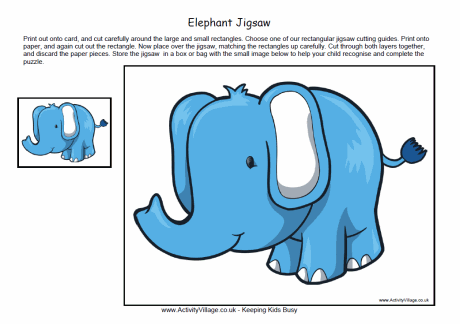 Elephant jigsaw Elephant jigsaw
