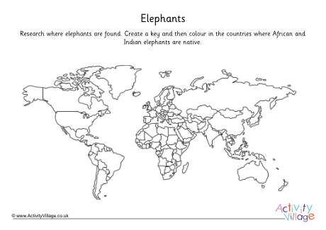 Elephant Map Worksheet 
