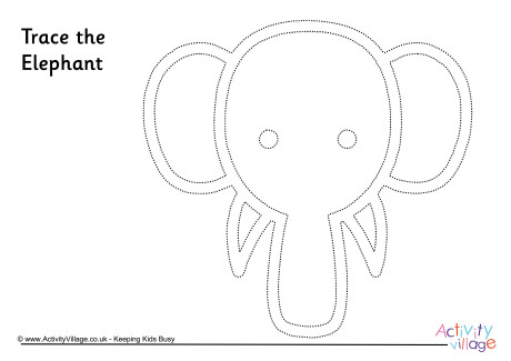 Elephant Tracing Page