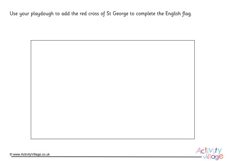 England Flag Playdough Mat