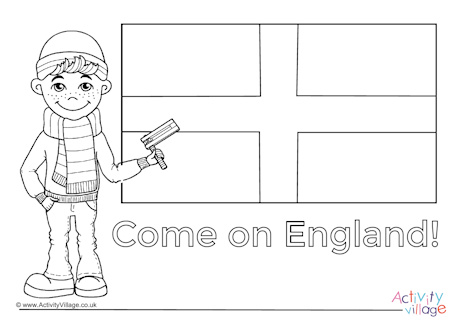 England supporter colouring page