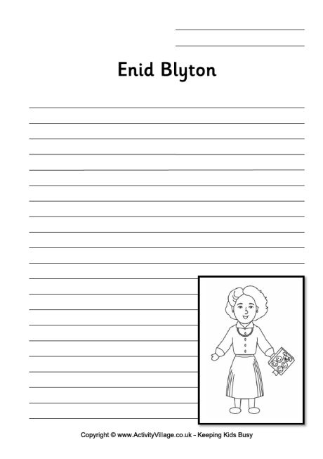Enid Blyton writing page