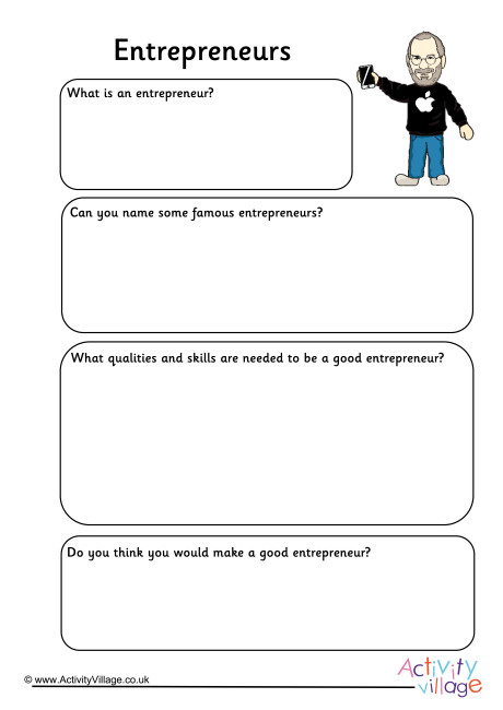 Entrepreneurs Worksheet Entrepreneurs Worksheet