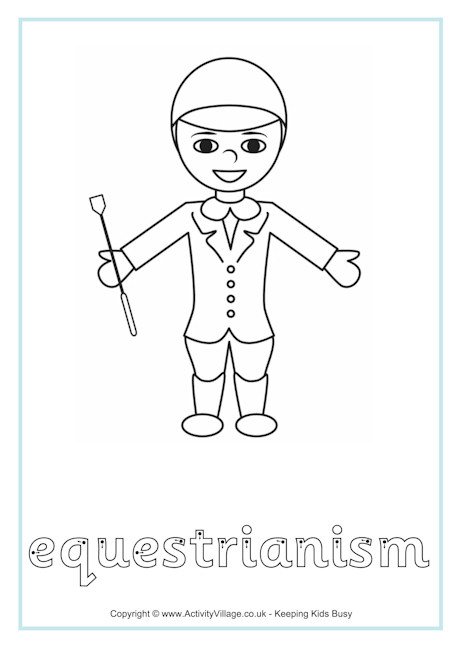 Equestianism finger tracing
