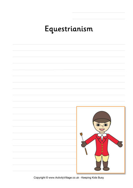 Equestrianism writing page Equestrianism writing page