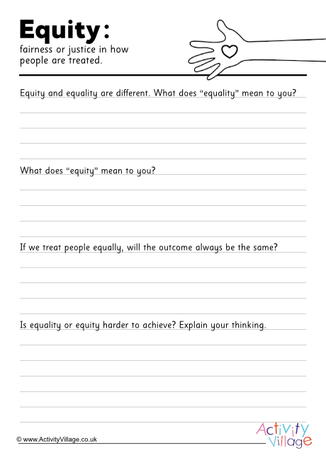 Equity worksheet