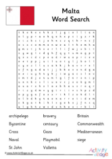 Europe Word Searches