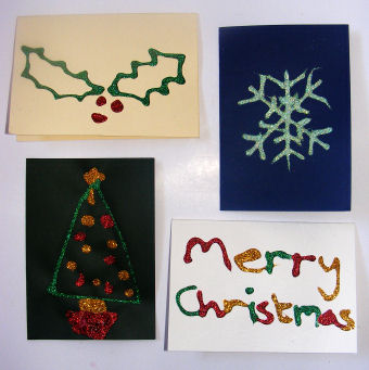 Glitter Glue Cards