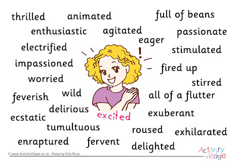 Excited Synonyms Poster