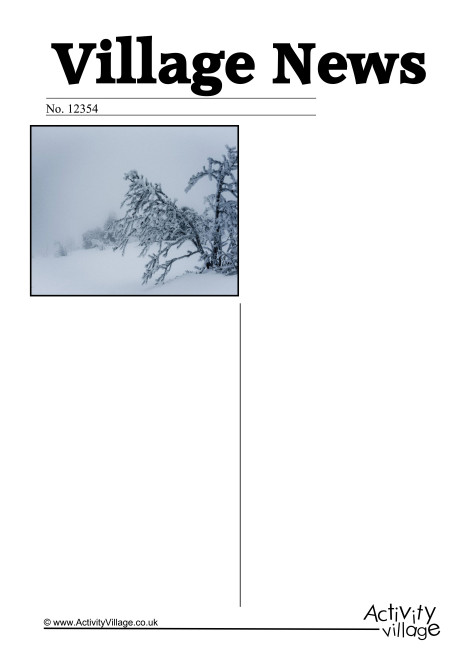 Extreme Cold Newspaper Writing Prompt
