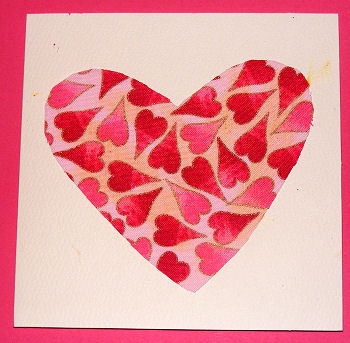 Fabric Heart Card