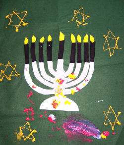 Fabric Menorah Craft