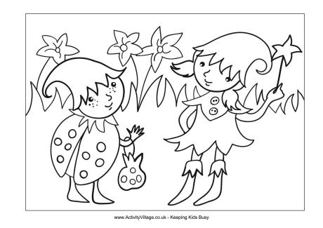 fairy garden coloring pages for kids - photo #19