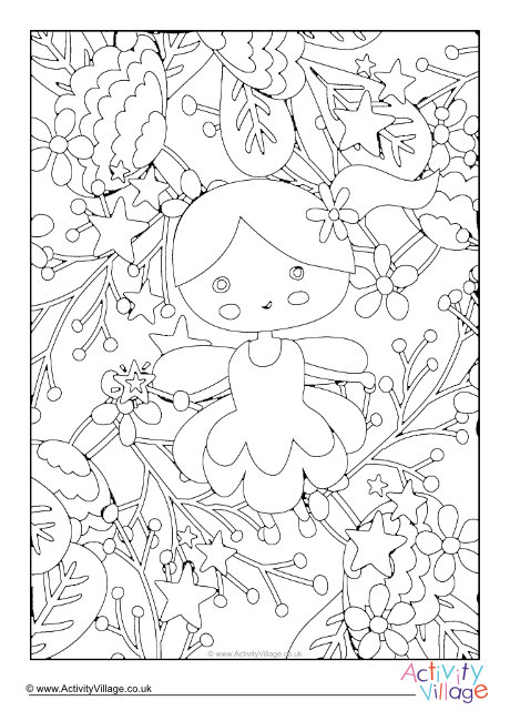 Fairy Colouring Page 1