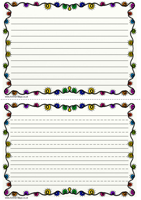 Fairy Lights Writing Frame 2