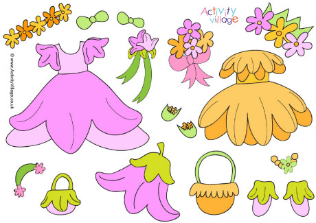 Fairy paper dolls clothes Fairy paper dolls clothes