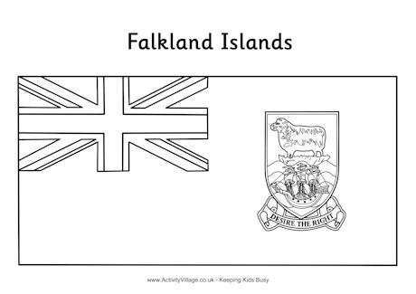 Falkland Islands flag colouring page