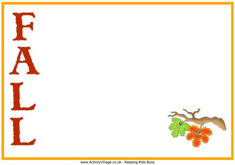 Fall acrostic - leaves