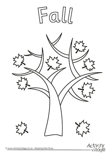Coloring Pictures Of Trees In The Fall Fall Tree Colouring Page