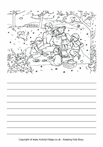 Family picnic story paper