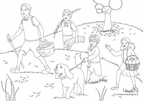 Famous Five colouring page