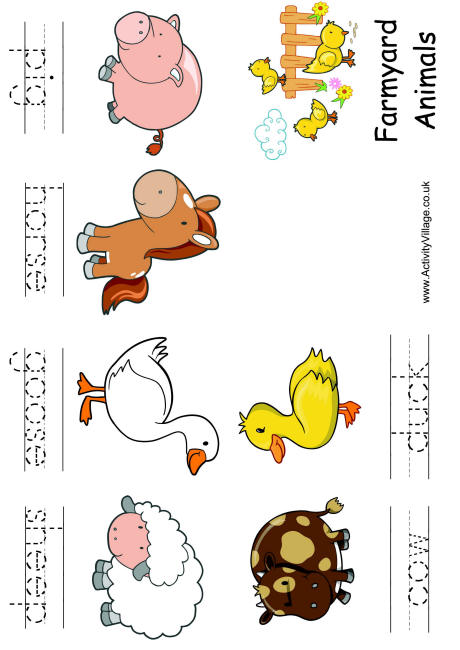 Farm animal booklet - handwriting Farm animal booklet - handwriting