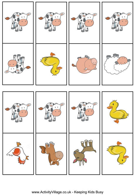Farm animal dominoes