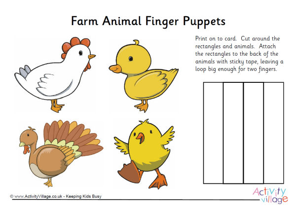 Farm animal finger puppets Farm animal finger puppets