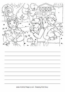 Farm Animal Story Paper