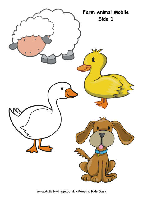 Farm animals mobile
