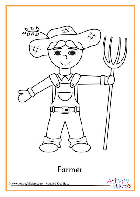 Download Farmer Colouring Page 3