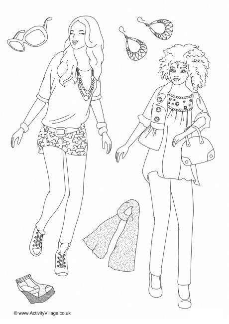 Fashion Colouring Page