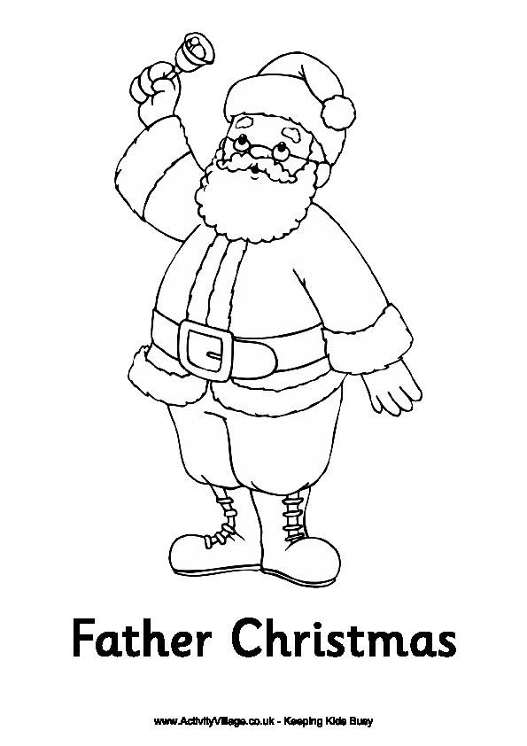 Father Christmas Colouring Page Colouring Pages For Kids Father Christmas Colouring Page Colouring Pages For Kids