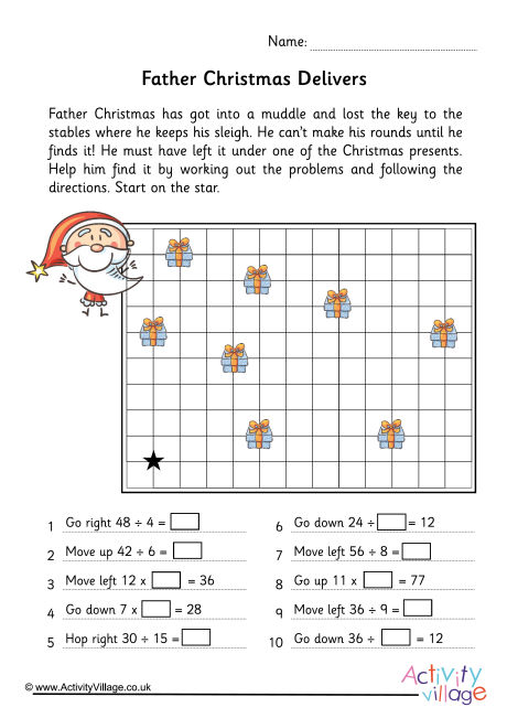 Father Christmas delivers map puzzle 3