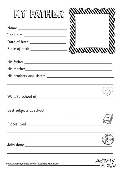 Father worksheet 2