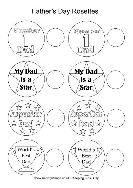 Father's Day rosettes