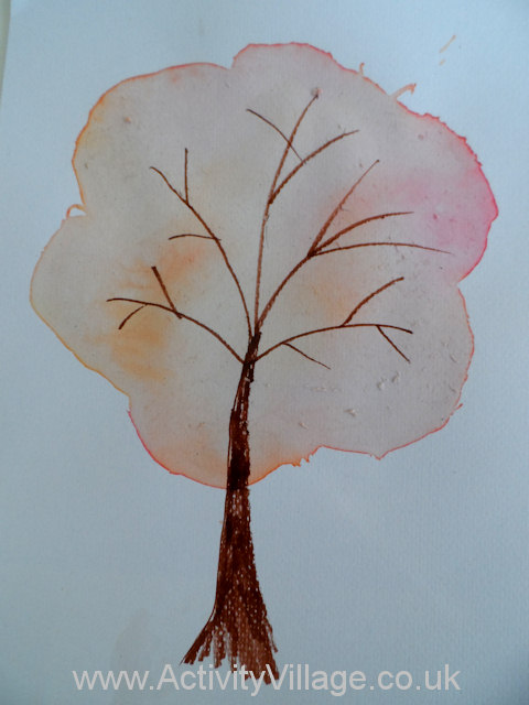 Felt Tip Watercolour Tree