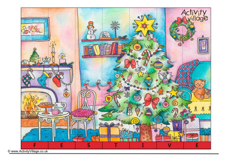 Festive Spelling Jigsaw