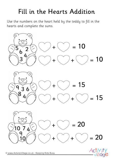 Fill in the Hearts Addition