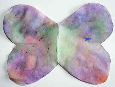 Filter paper butterfly craft