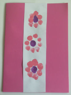 Fingerprint flower cards