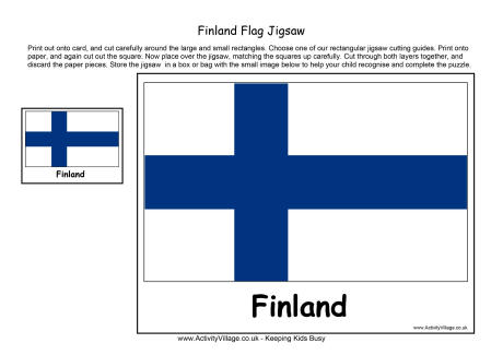 Finland flag jigsaw Finland flag jigsaw