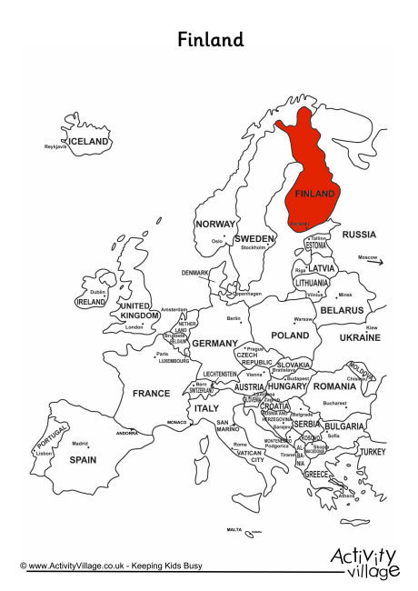 Finland On Map Of Europe