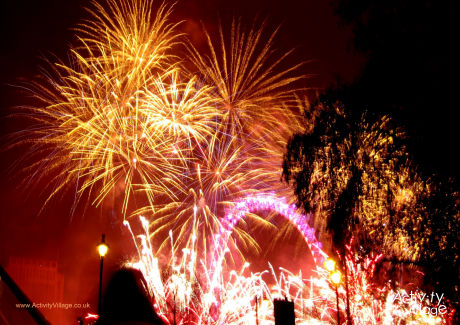 Fireworks over London poster